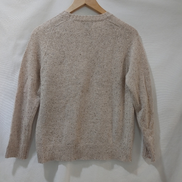 J. Crew Jeweled Neck Sweater Natural Wool Blend Oatmeal Cream XS Crew pullover - Picture 5 of 8